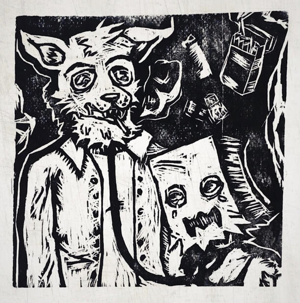 Bonded (relief print)